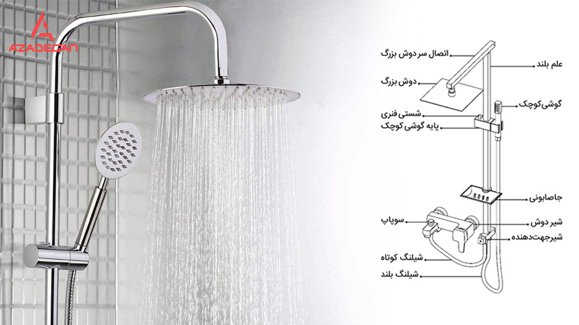 نصب انواع دوش حمام