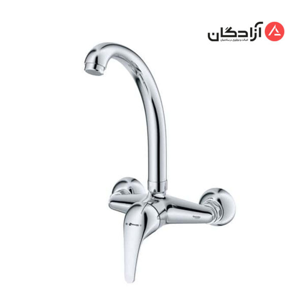 شیر ظرفشویی دیواری شودر مدل اطلس-کروم