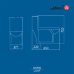 توالت فرنگی چینی کرد مدل آدنیس - Image 6