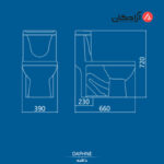 توالت فرنگی چینی کرد مدل دافنه-6