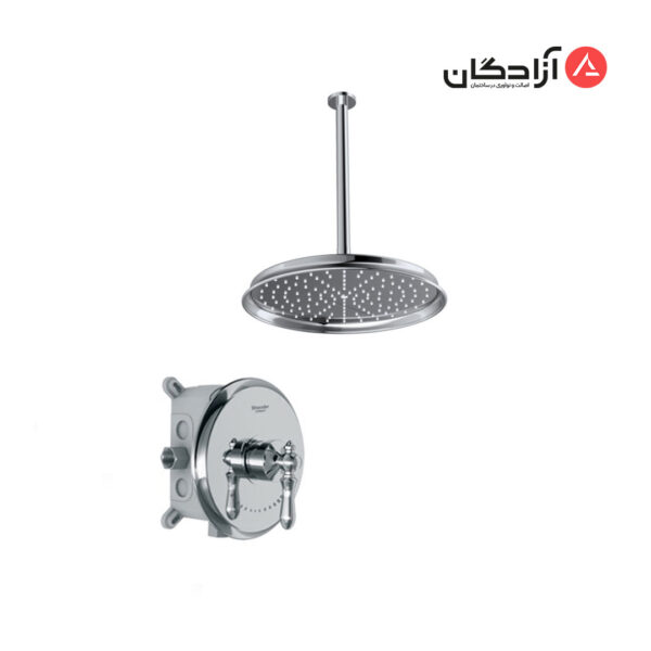 شیر حمام توکار شودر مدل زیگموند تیپ 1-کروم