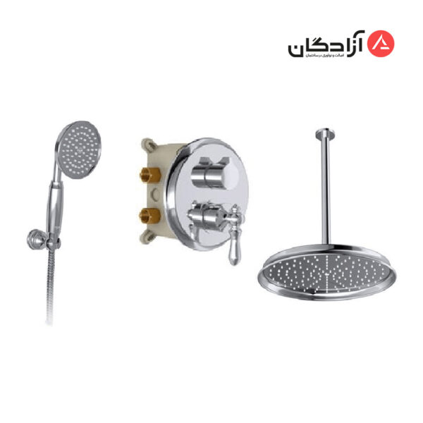 شیر حمام توکار شودر مدل زیگموند تیپ 3-کروم