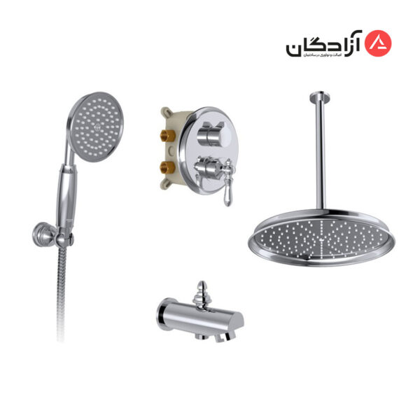 شیر حمام توکار شودر مدل زیگموند تیپ 4-کروم