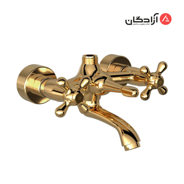 شیر حمام شودر مدل باروک پلاس-طلا