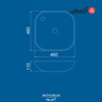 روشویی روکابینتی چینی کرد مدل آنتوریوم 46-8