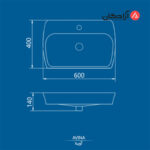 روشویی روکابینتی چینی کرد مدل آوینا 60-8
