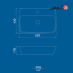 روشویی روکابینتی چینی کرد مدل آویسا 63-8
