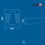 توالت ایرانی چینی کرد مدل لی لی تخت - Image 2