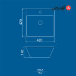 روشویی روکابینتی چینی کرد مدل اریکا 42-8