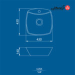 روشویی روکابینتی چینی کرد مدل لوییزا 43-5