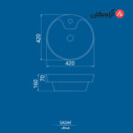 روشویی روکابینتی چینی کرد مدل صدف 42 دور استایل-5