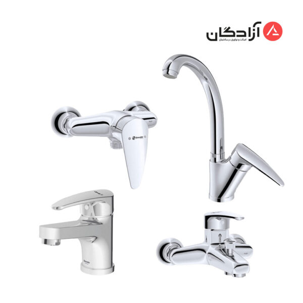 ست شیرآلات شودر مدل مانا-کروم