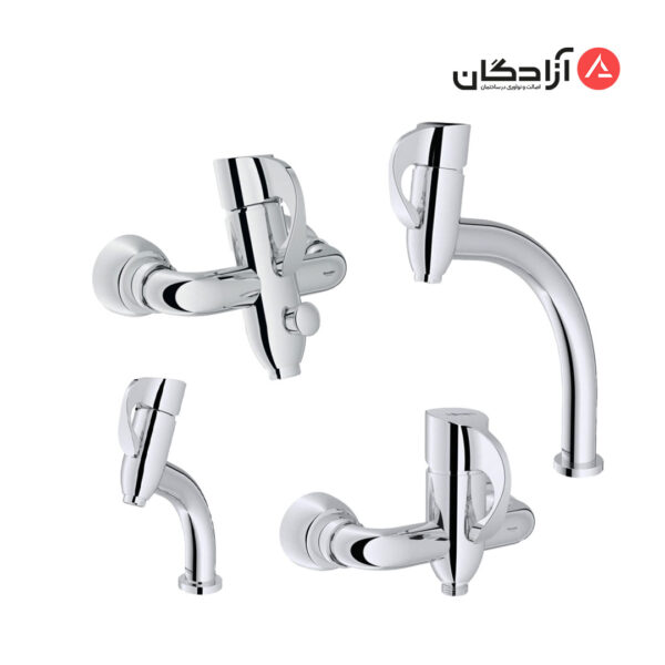 ست شیرآلات شودر مدل دانته-کروم