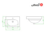 روشویی روکابینتی مروارید مدل کاپریس 45-2