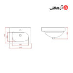 روشویی روکابینتی مروارید مدل کاپریس 66-2