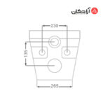 توالت فرنگی وال هنگ مروارید مدل مگا-1