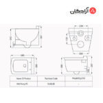توالت فرنگی وال هنگ مروارید مدل سیلویا-1