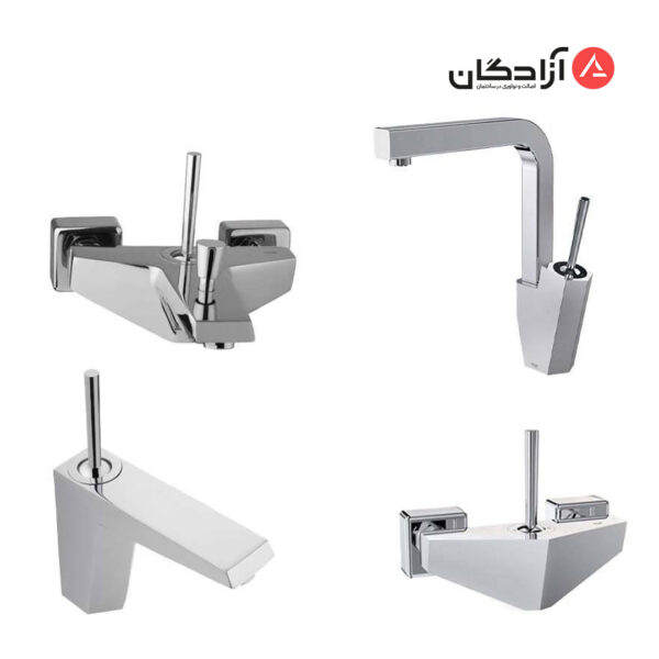 ست شیرآلات شودر مدل تیفانی-کروم