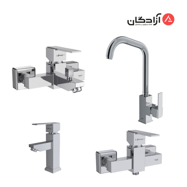 ست شیرآلات شودر مدل شارپ-کروم