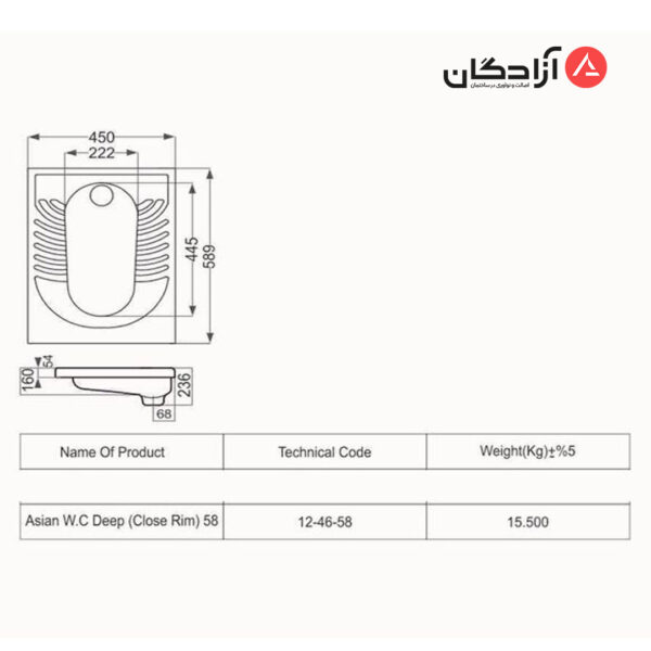 توالت ایرانی مروارید مدل الگانت گود