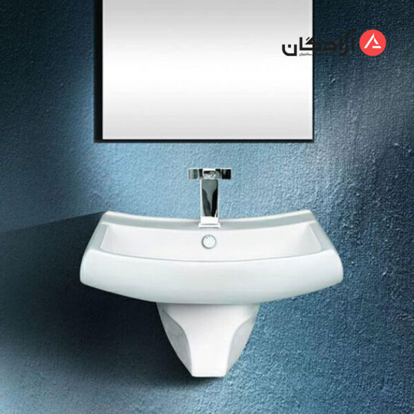 روشویی نیم پایه مروارید مدل کاتیا 55