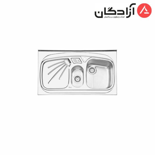 سینک ظرفشویی فانتزی روکار ایلیااستیل مدل 1012