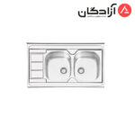 سینک ظرفشویی فانتزی روکار ایلیااستیل مدل 1051