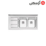 سینک ظرفشویی فانتزی روکار ایلیااستیل مدل 1068
