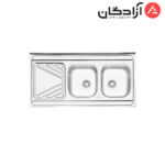 سینک ظرفشویی نیمه فانتزی روکار ایلیااستیل مدل 3028