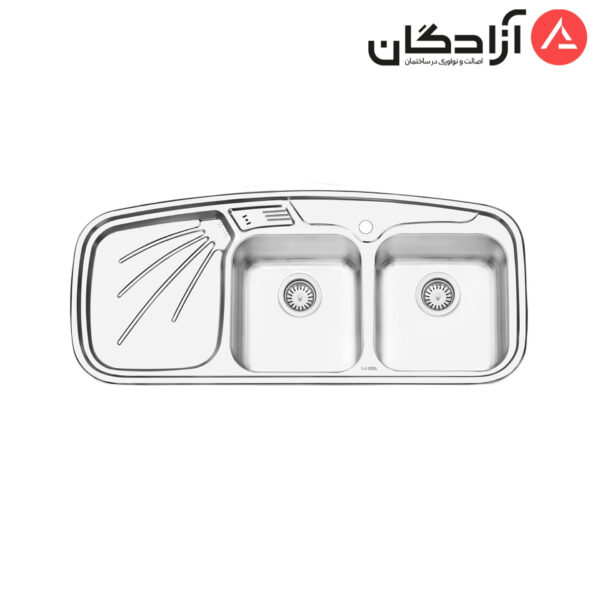 سینک ظرفشویی نیمه فانتزی توکار ایلیااستیل مدل 4013