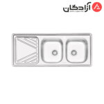 سینک ظرفشویی نیمه فانتزی توکار ایلیااستیل مدل 4028