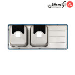 سینک نیمه فانتزی توکار ایلیااستیل 4060 - Image 3