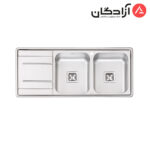سینک ظرفشویی نیمه فانتزی توکار ایلیااستیل مدل 4063