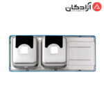 سینک نیمه فانتزی توکار ایلیااستیل 4063 - Image 5