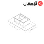 سینک دست ساز کن مدل 74 BCN302 - Image 2