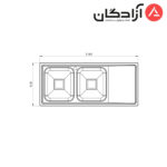 سینک فانتزی توکار کن مدل 8112 - Image 3