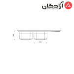 سینک فانتزی توکار کن مدل 8122 - Image 5