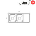 سینک فانتزی توکار کن مدل 8142 - Image 3