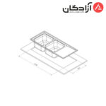 سینک فانتزی توکار کن مدل 8152 - Image 2