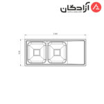 سینک فانتزی توکار کن مدل 8152 - Image 3