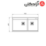 سینک دست ساز کن مدل 90 BCN302 - Image 3