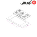 اجاق گاز کن مدل IG503 - Image 2