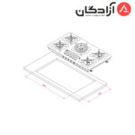 اجاق گاز کن مدل IG503W - Image 2