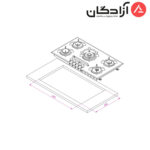 اجاق گاز کن مدل IG8503 - Image 2