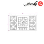 اجاق گاز کن مدل IS9502 - Image 3