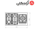 اجاق گاز کن مدل 513S Multistep