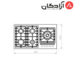 اجاق گاز کن مدل M513 - Image 3