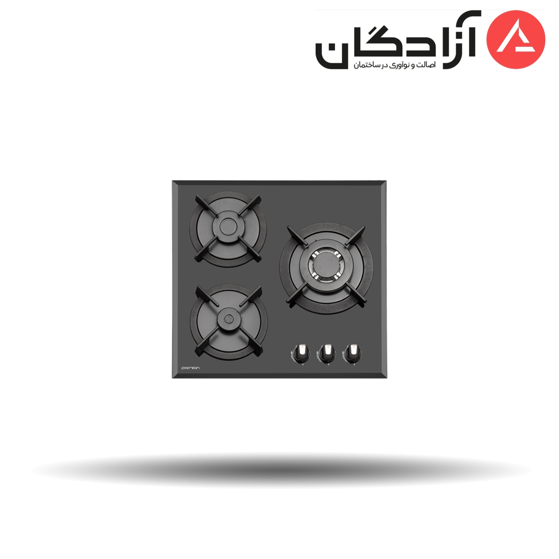 PB3203 اجاق گاز شیشه ای پرنیان استیل PB3203