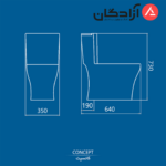 توالت فرنگی چینی کرد مدل کانسپت - Image 6