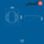 توالت ایرانی چینی کرد مدل فلوریا بدون ریم - Image 5